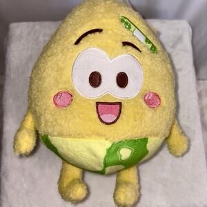 Meowfish Egg Plush Yellow w/ Green Heart Shorts Bandaid Rare HTF NWT